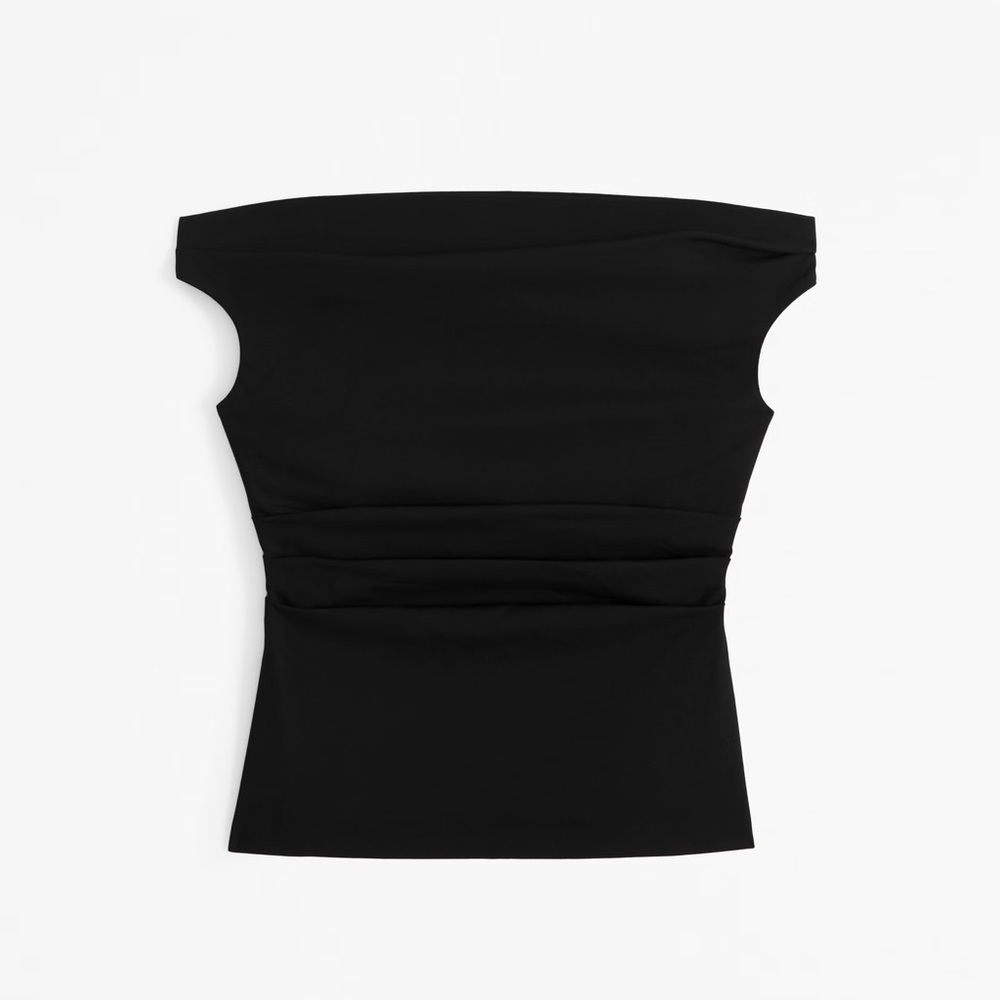 Abercrombie & Fitch Off-The-Shoulder Tailored Drapey Top